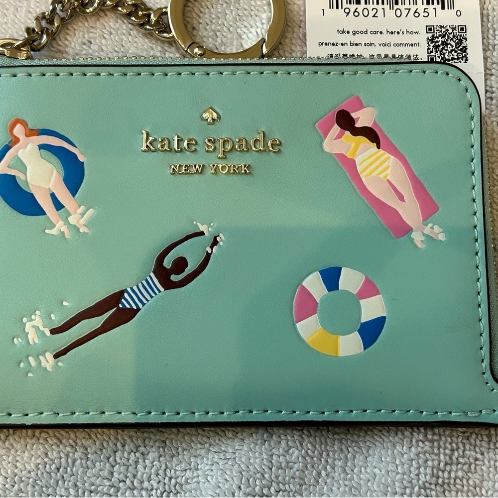 Kate Spade M Lzip card holder Splash Poolside - Picture 2 of 4
